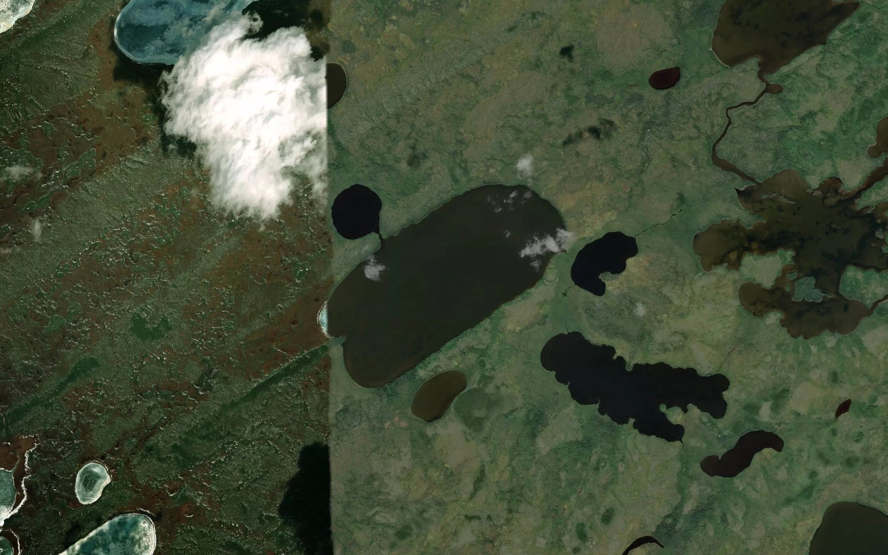 Satellite map of the Girardin Lake