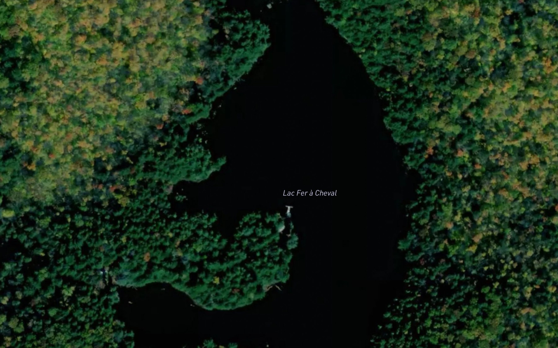 Satellite map of the Lac Fer a Cheval