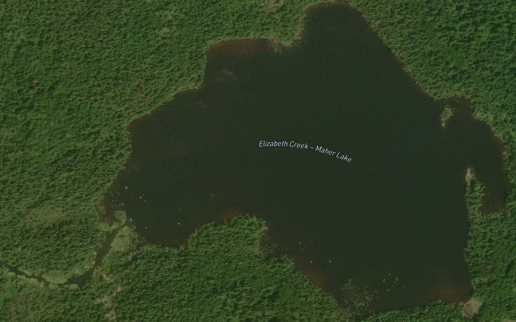 Satellite map of the Maher Lake