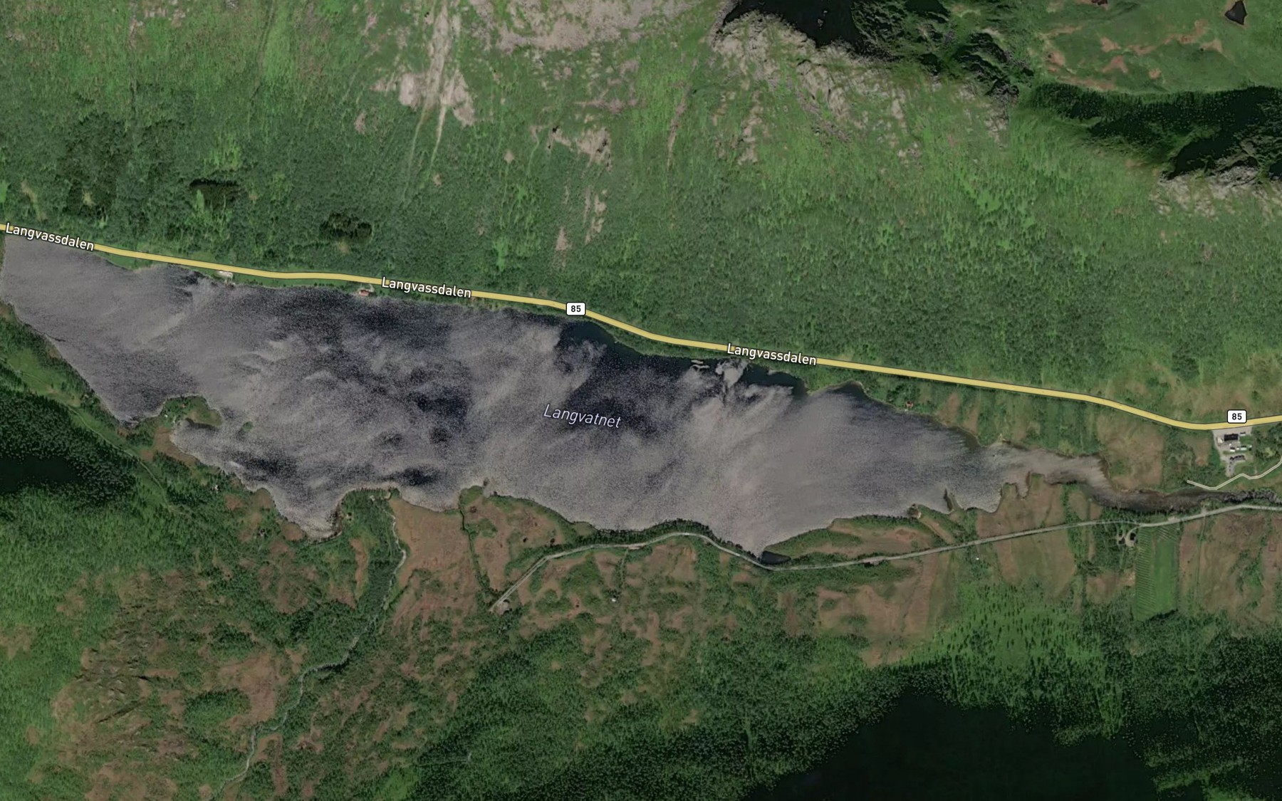 Satellite map of the Langvatnet