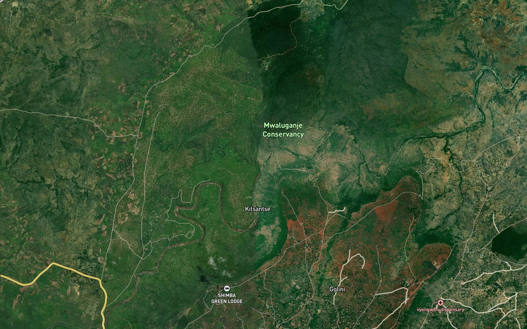 Satellite map of the Kadingo