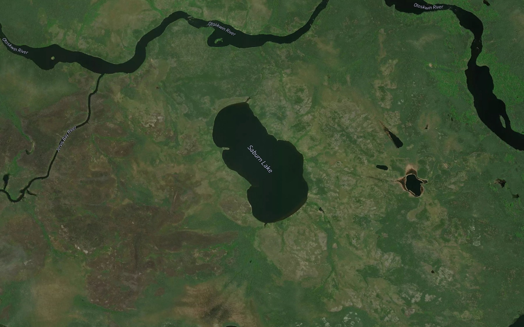 Satellite map of the Saburn Lake