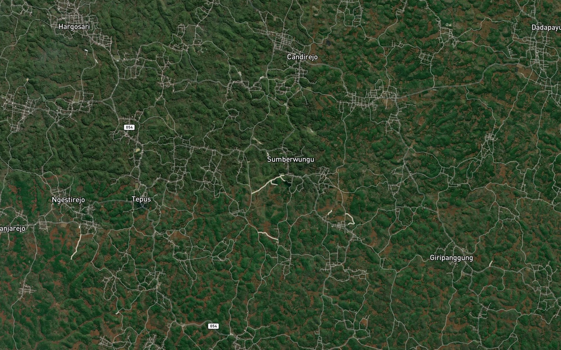 Satellite map of the Telaga Sawah