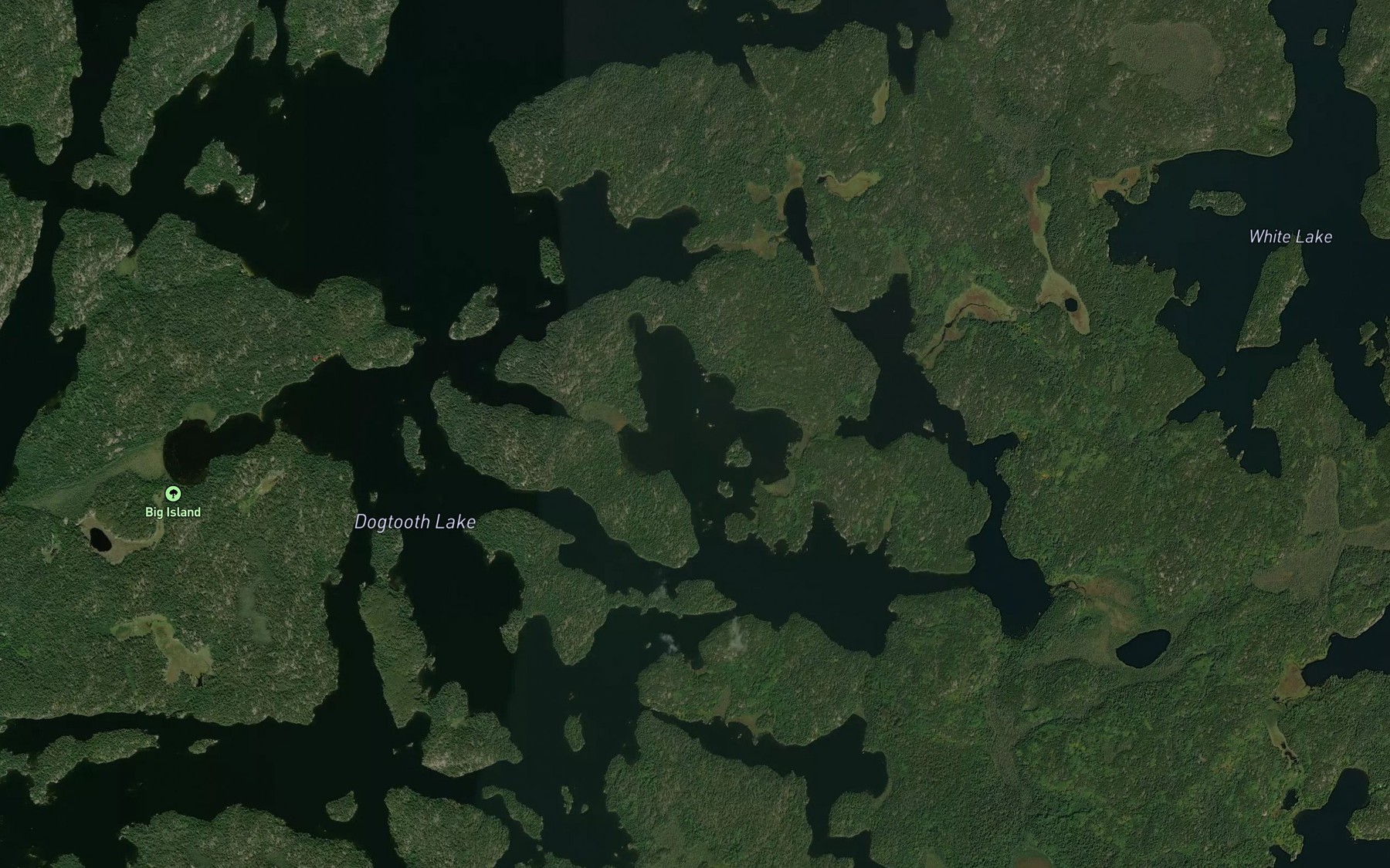 Satellite map of the Jackfish Bay