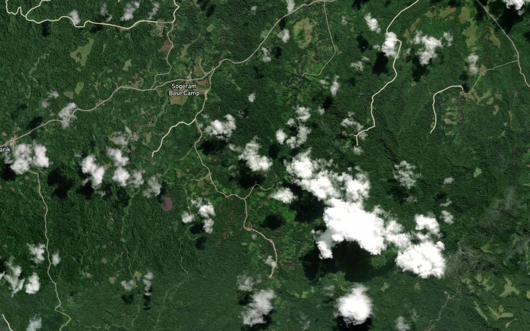 Satellite map of the Mangim Creek
