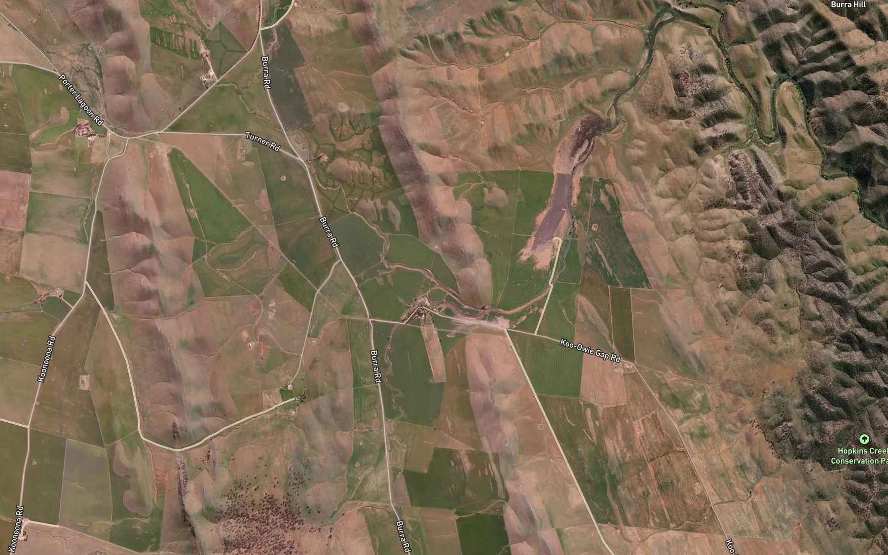 Satellite map of the Stony Creek
