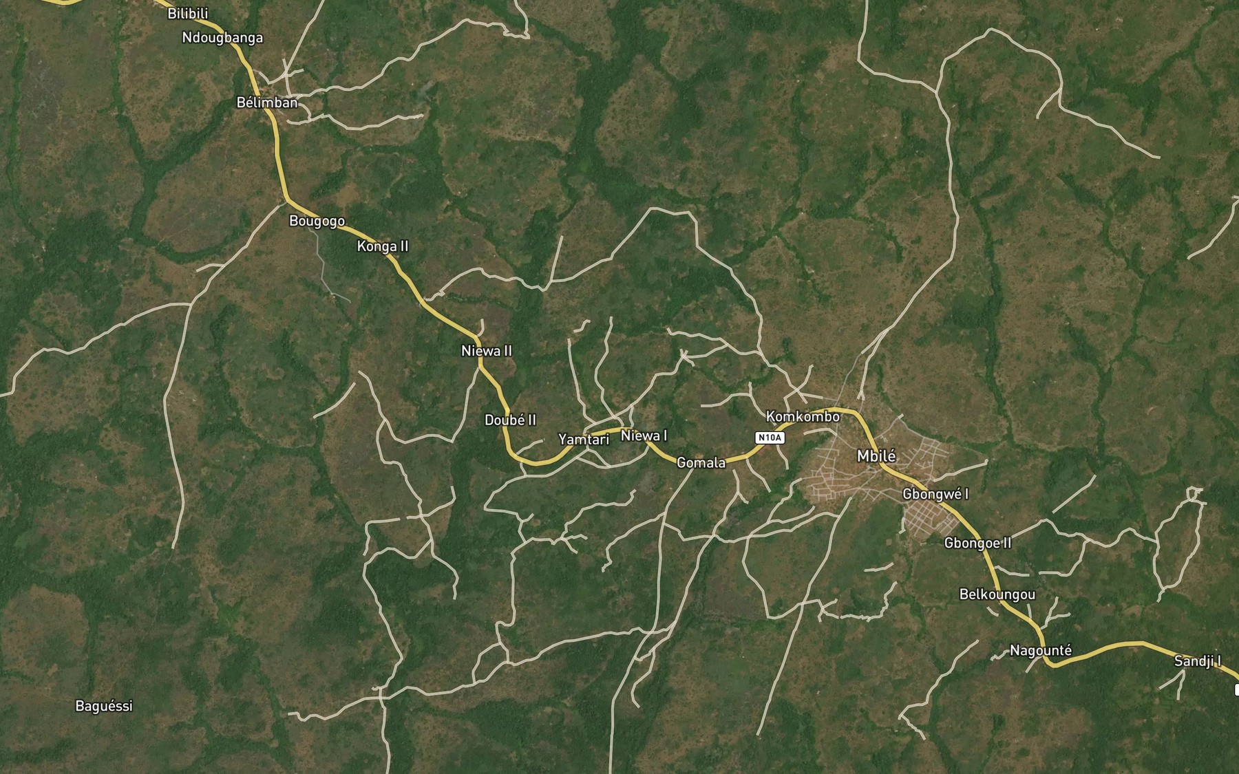 Satellite map of the Ngwomara