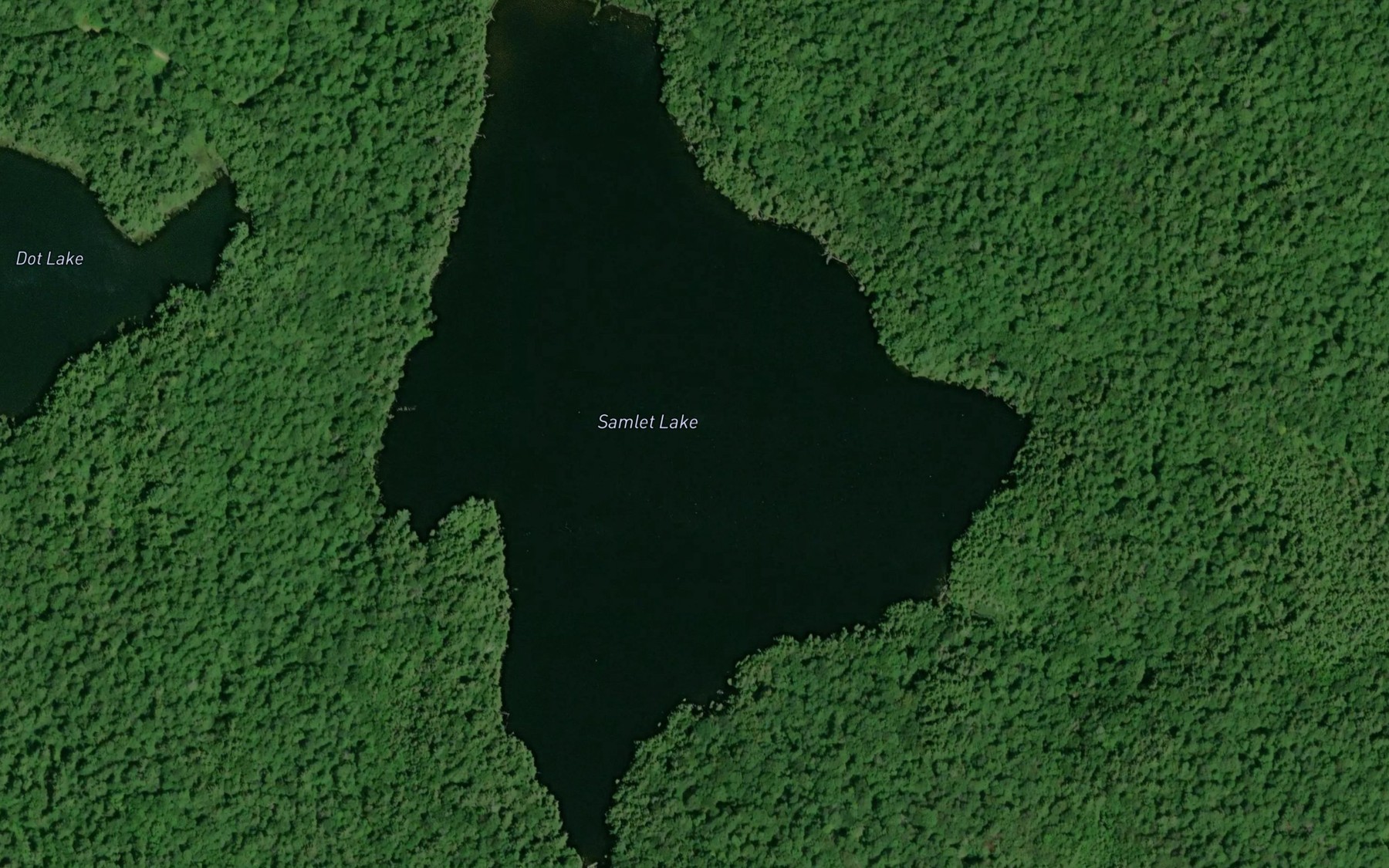 Satellite map of the Samlet Lake