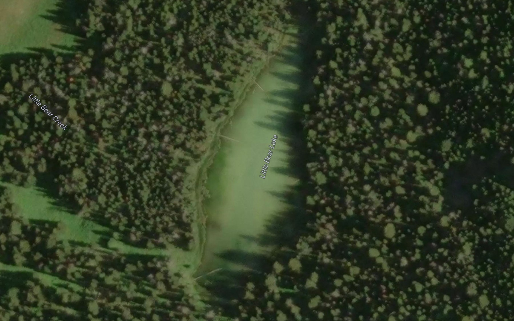 Satellite map of the Little Bear Lake