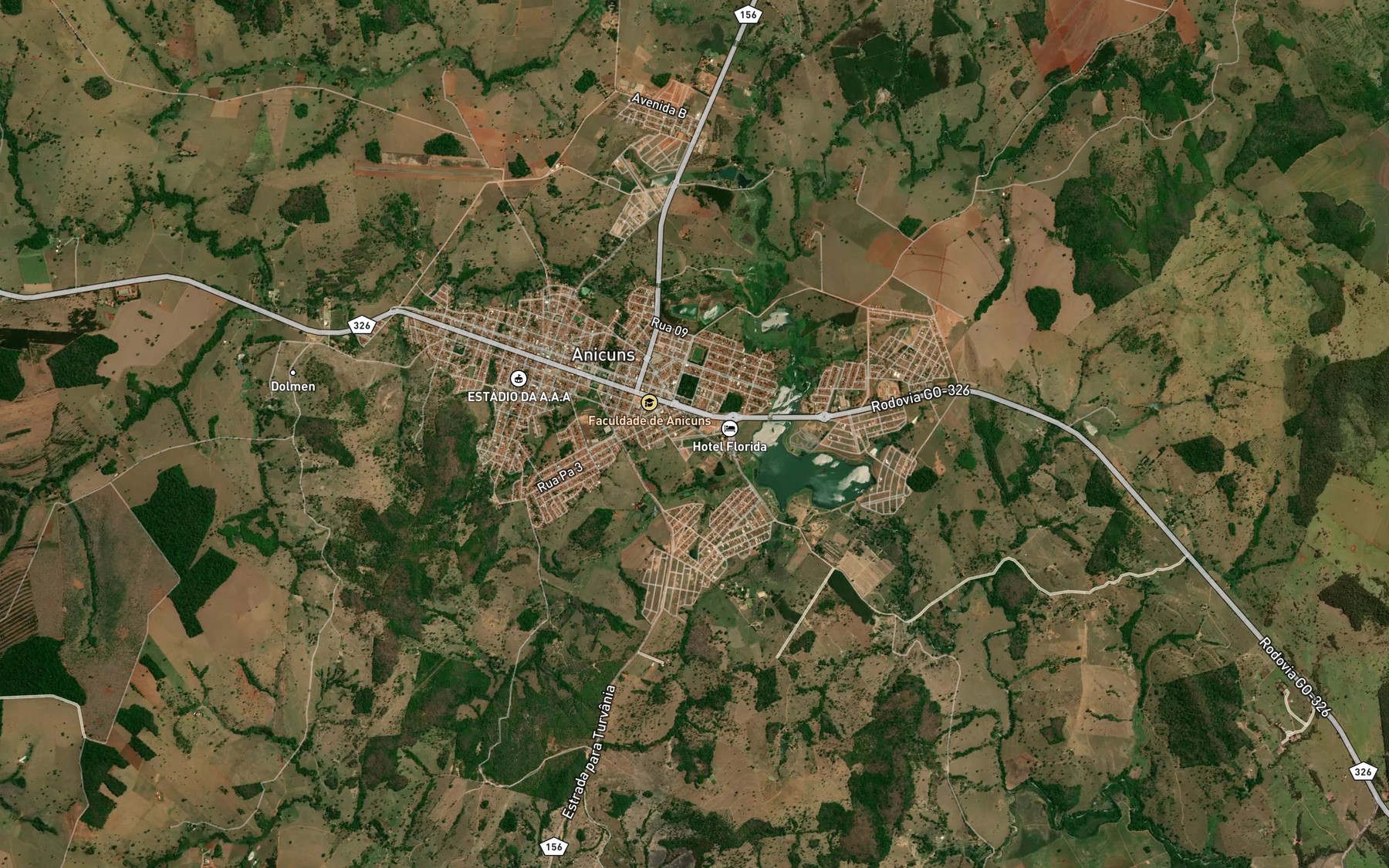 Satellite map of the Corrego Limoeiro