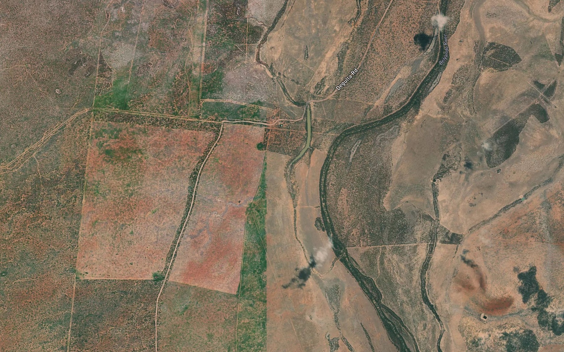 Satellite map of the Degulla Lagoon
