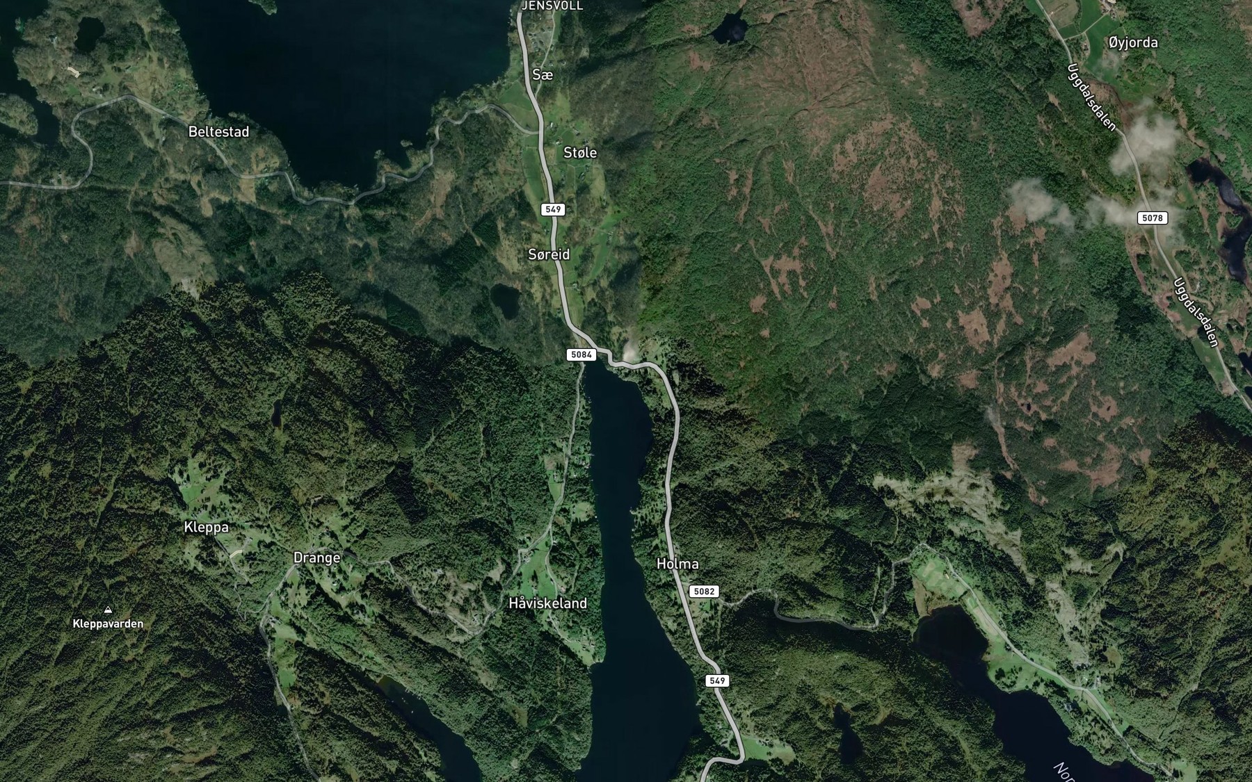 Satellite map of the Stigavika