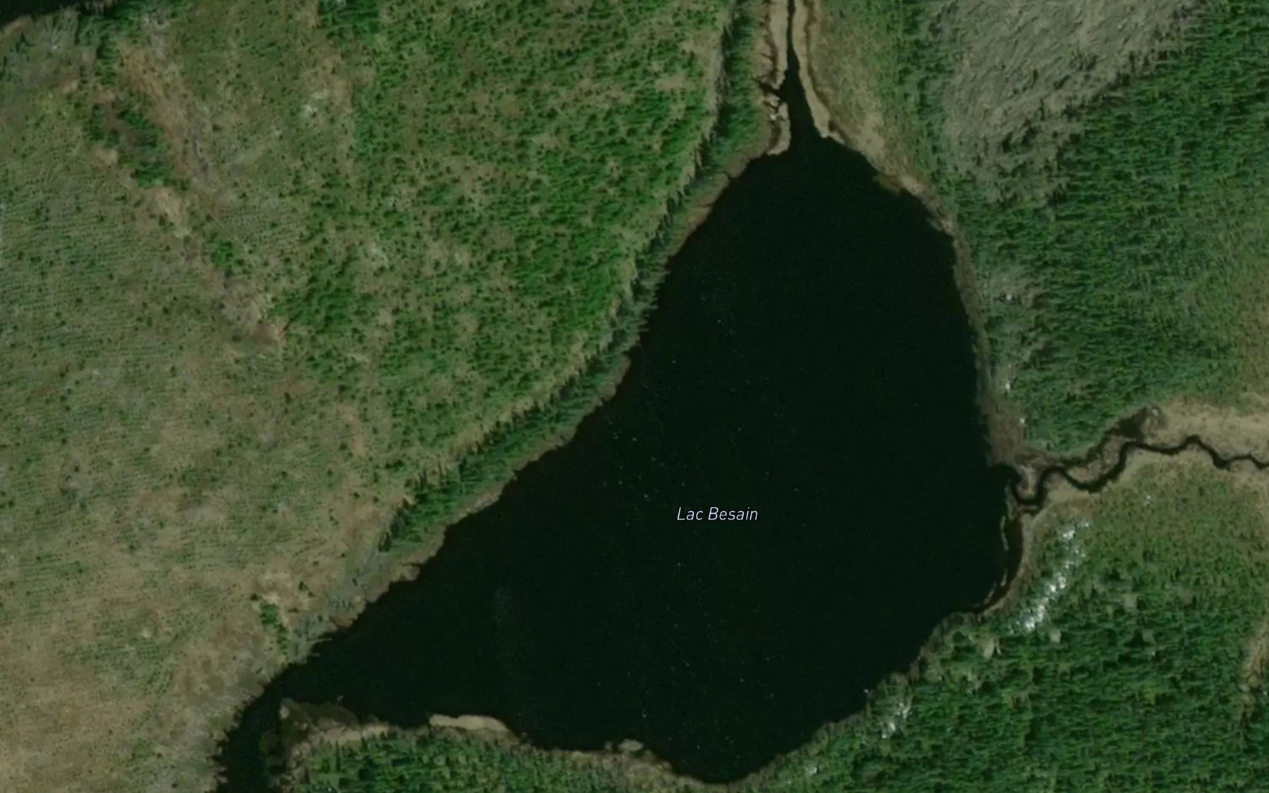 Satellite map of the Lac Besain