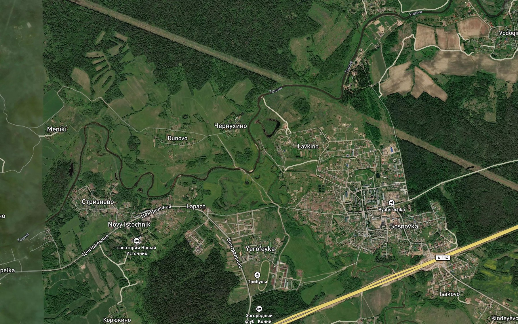 Satellite map of the Yema