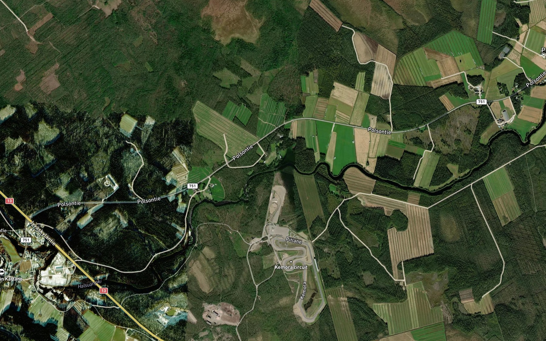 Satellite map of the Myllykoski