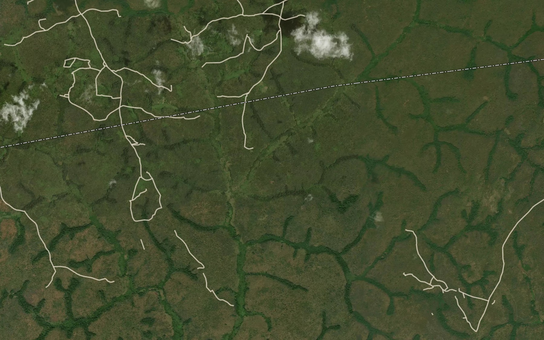 Satellite map of the Yabiti