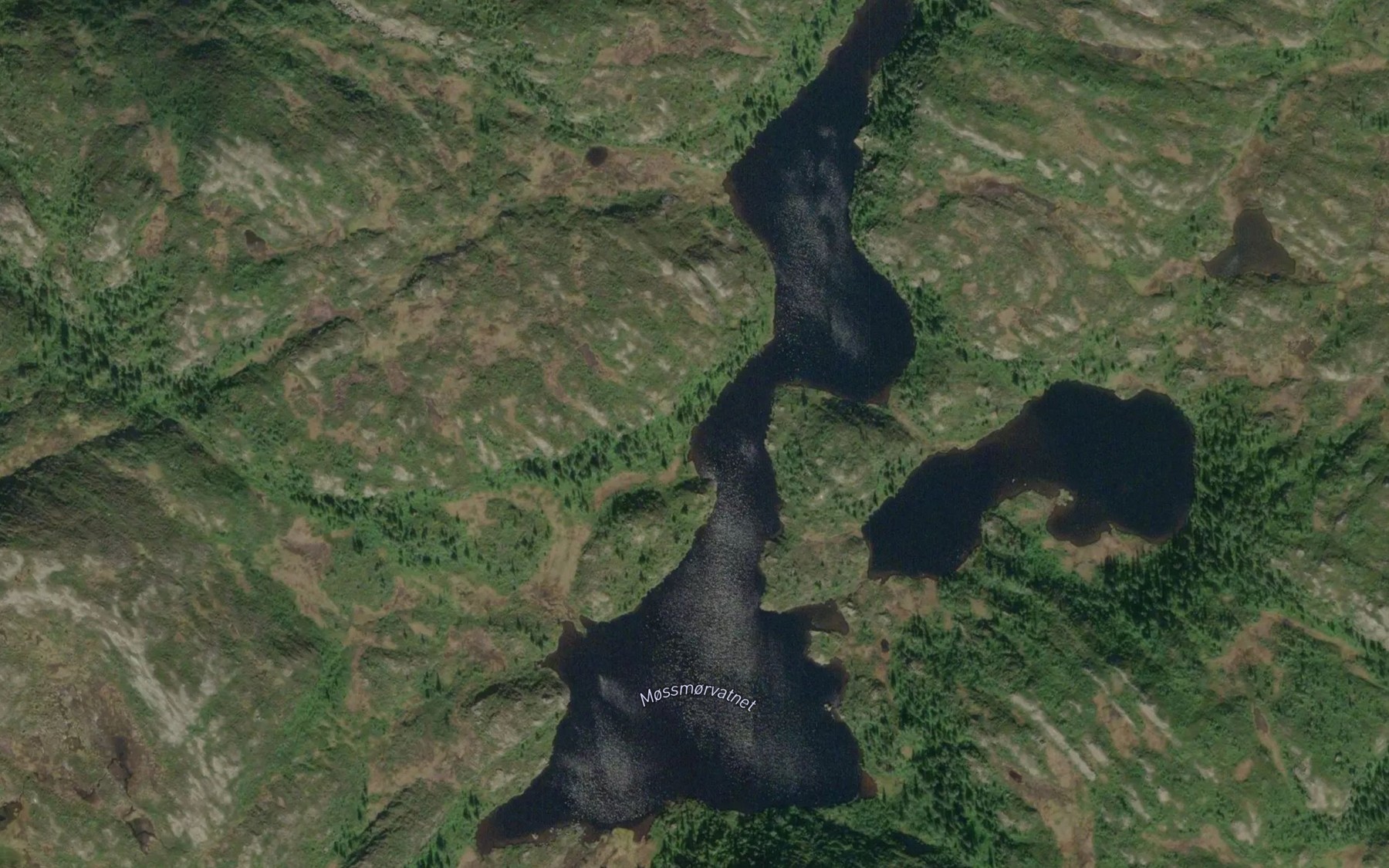 Satellite map of the Mysmorvatnet