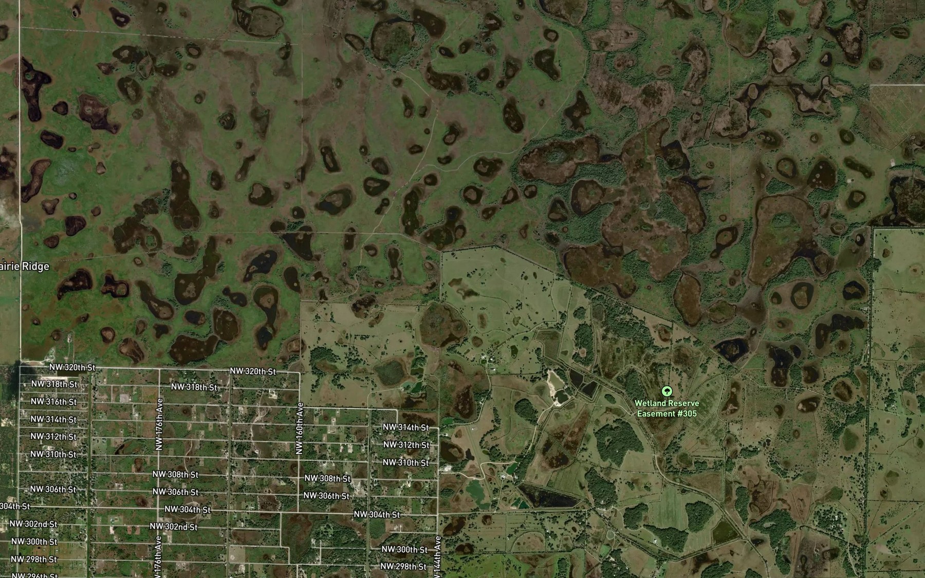 Satellite map of the Twelvemile Slough
