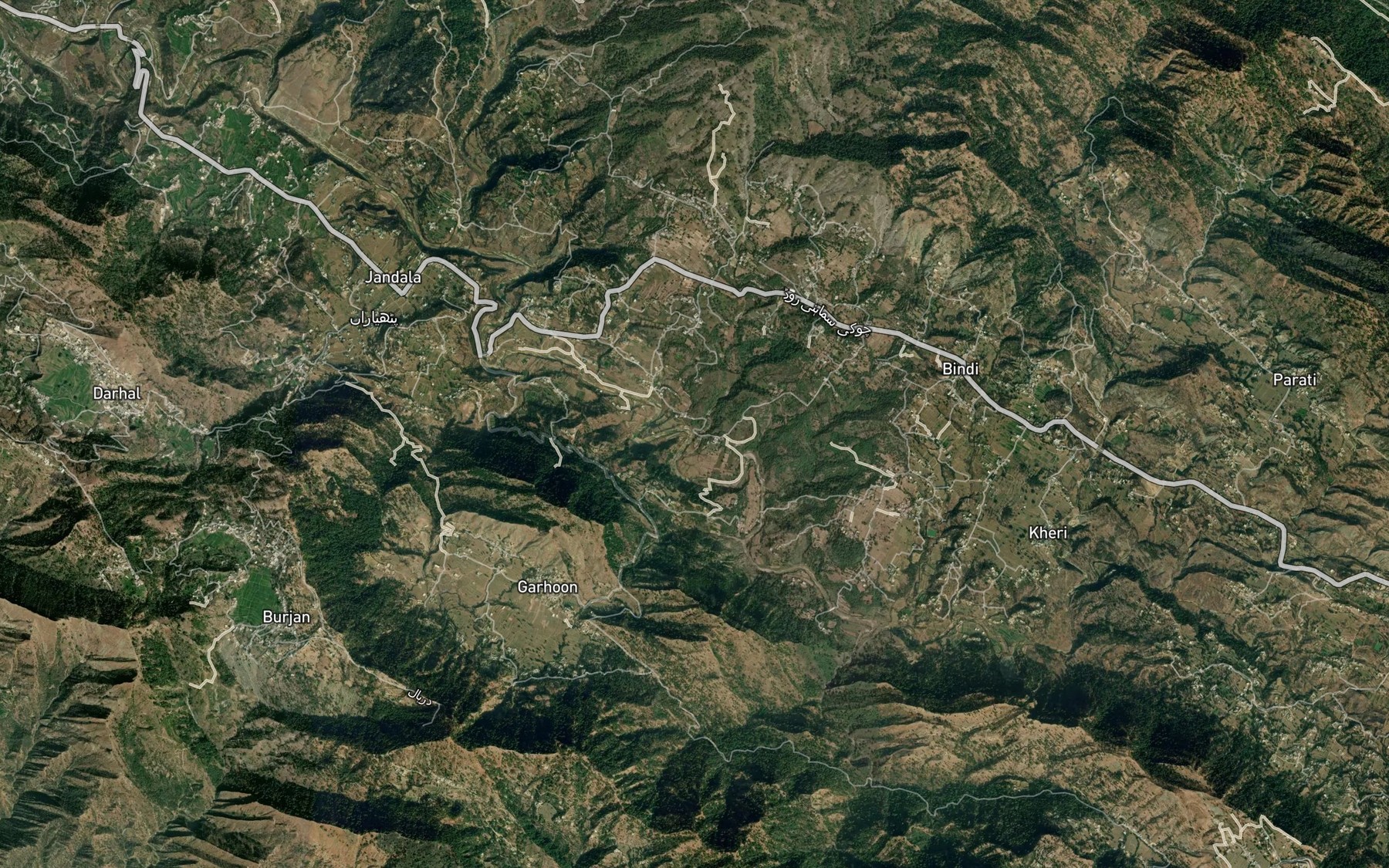 Satellite map of the Dungi Nala
