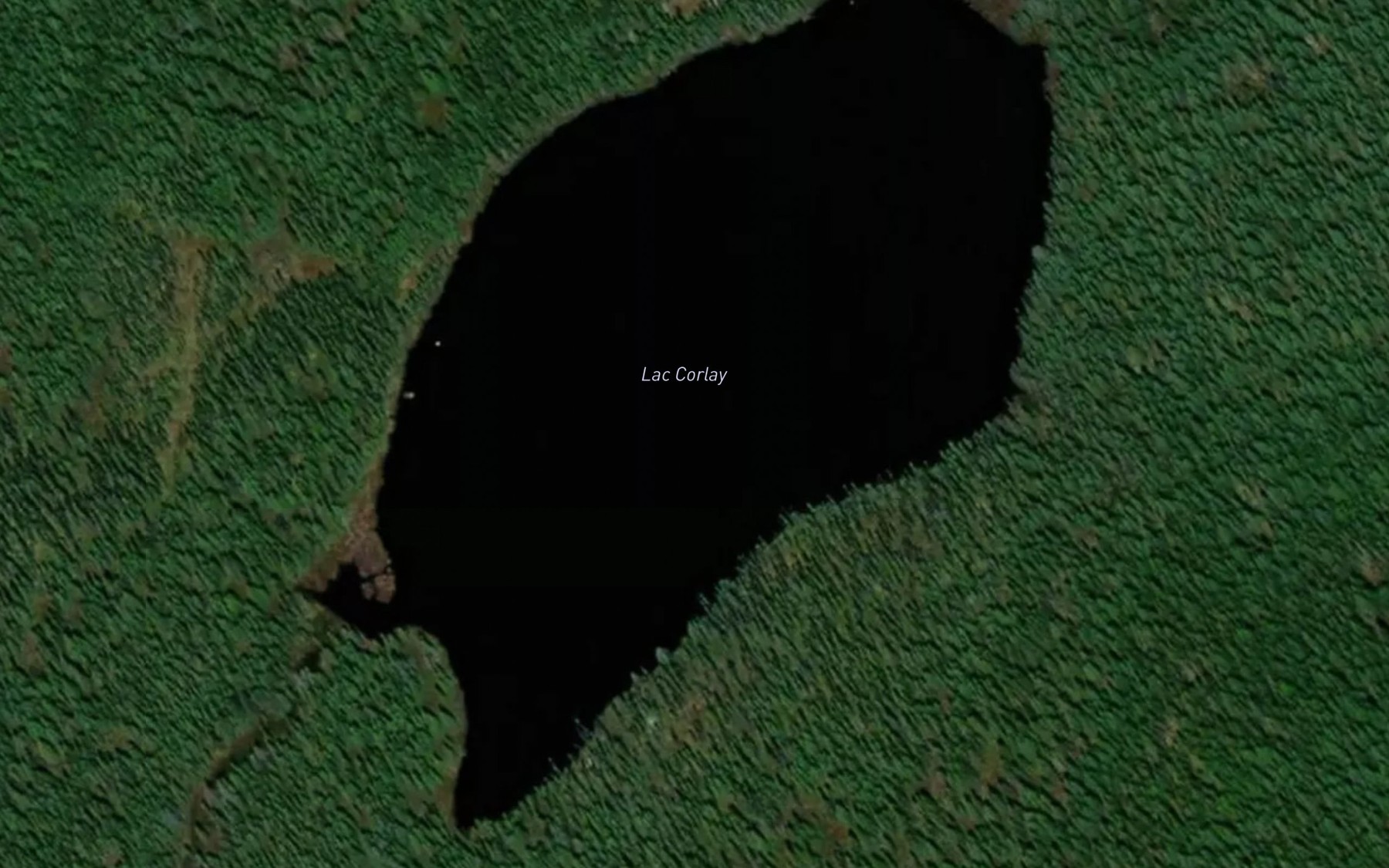 Satellite map of the Lac Corlay
