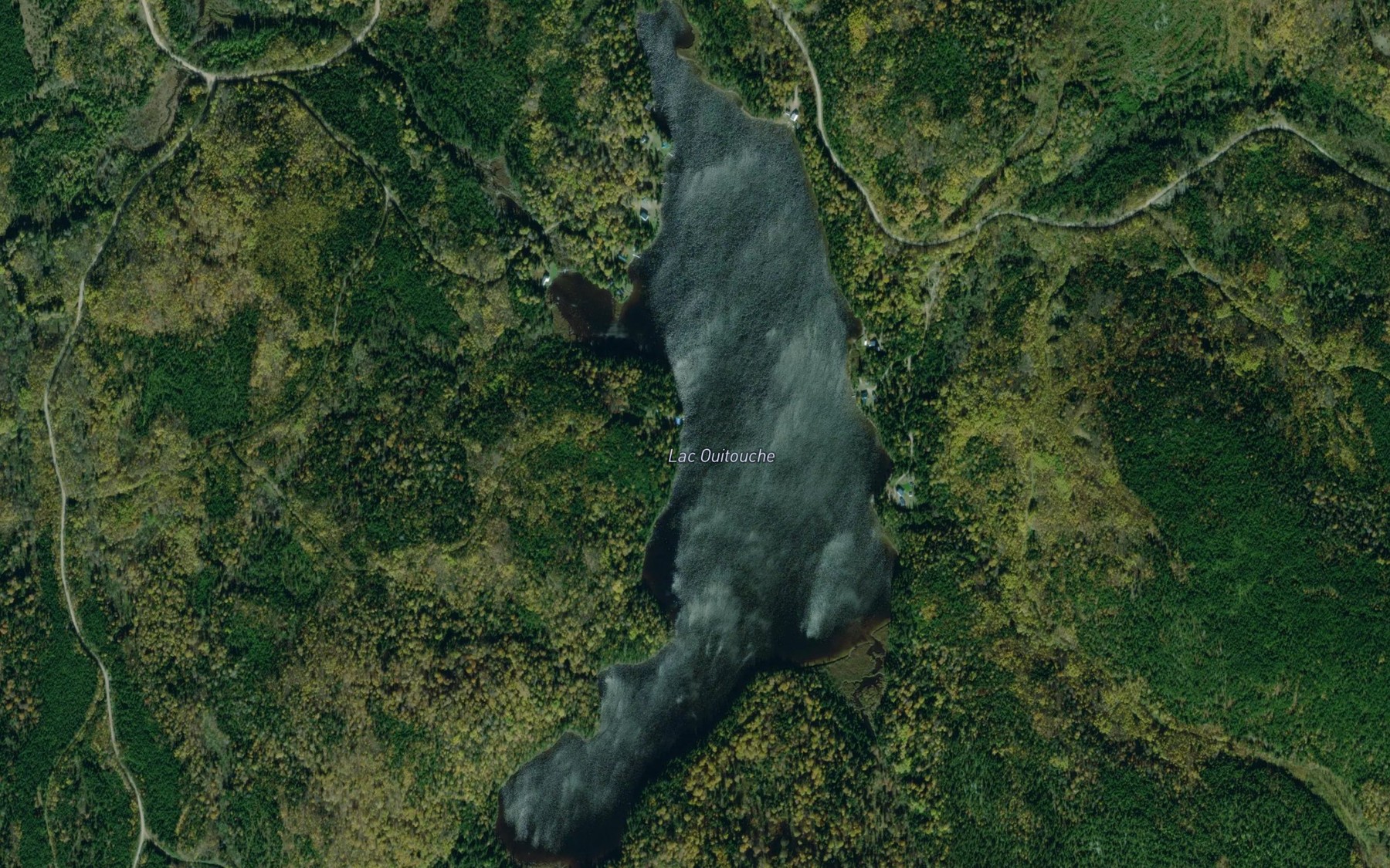 Satellite map of the Lac Ouitouche