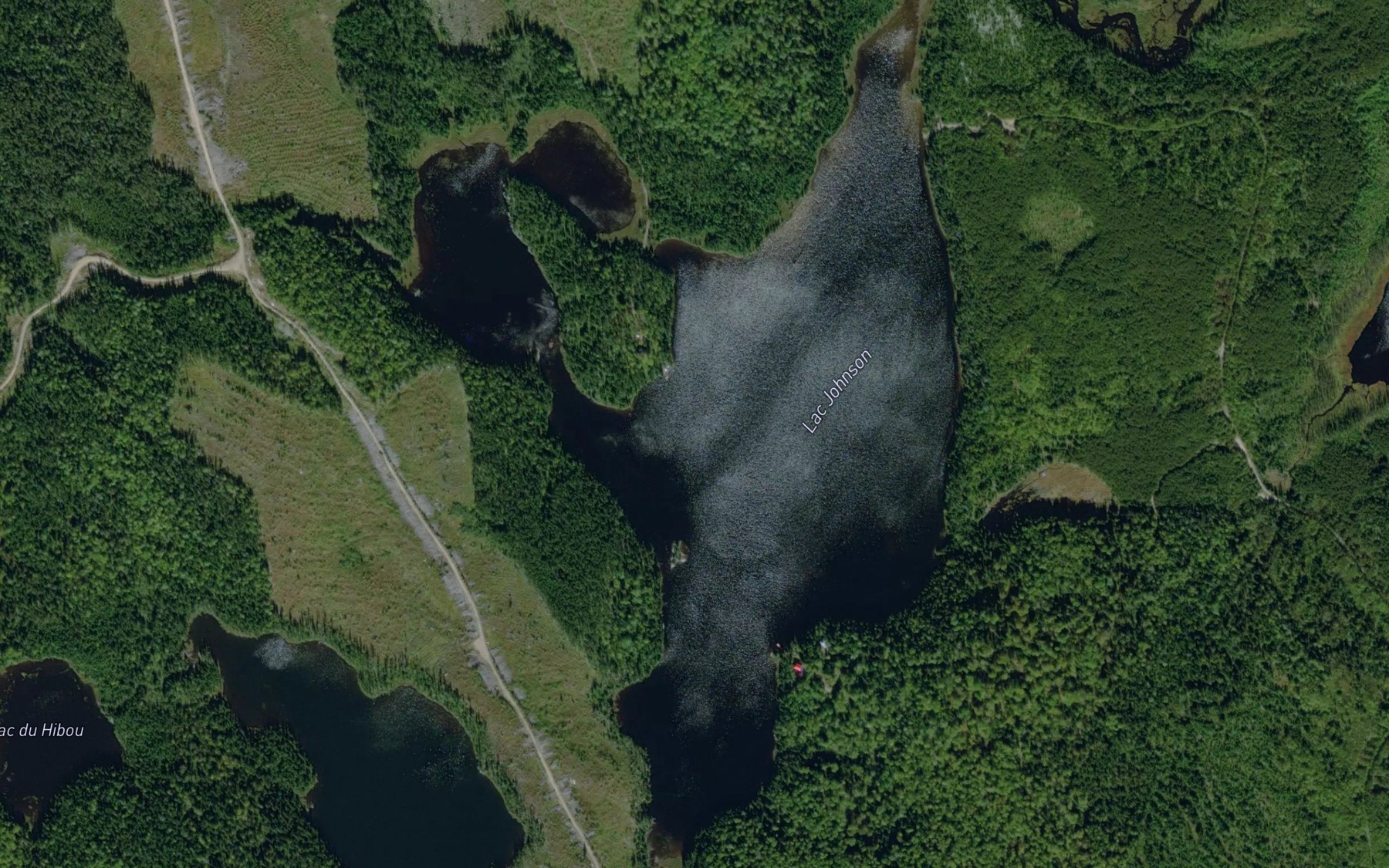 Satellite map of the Lac Johnson