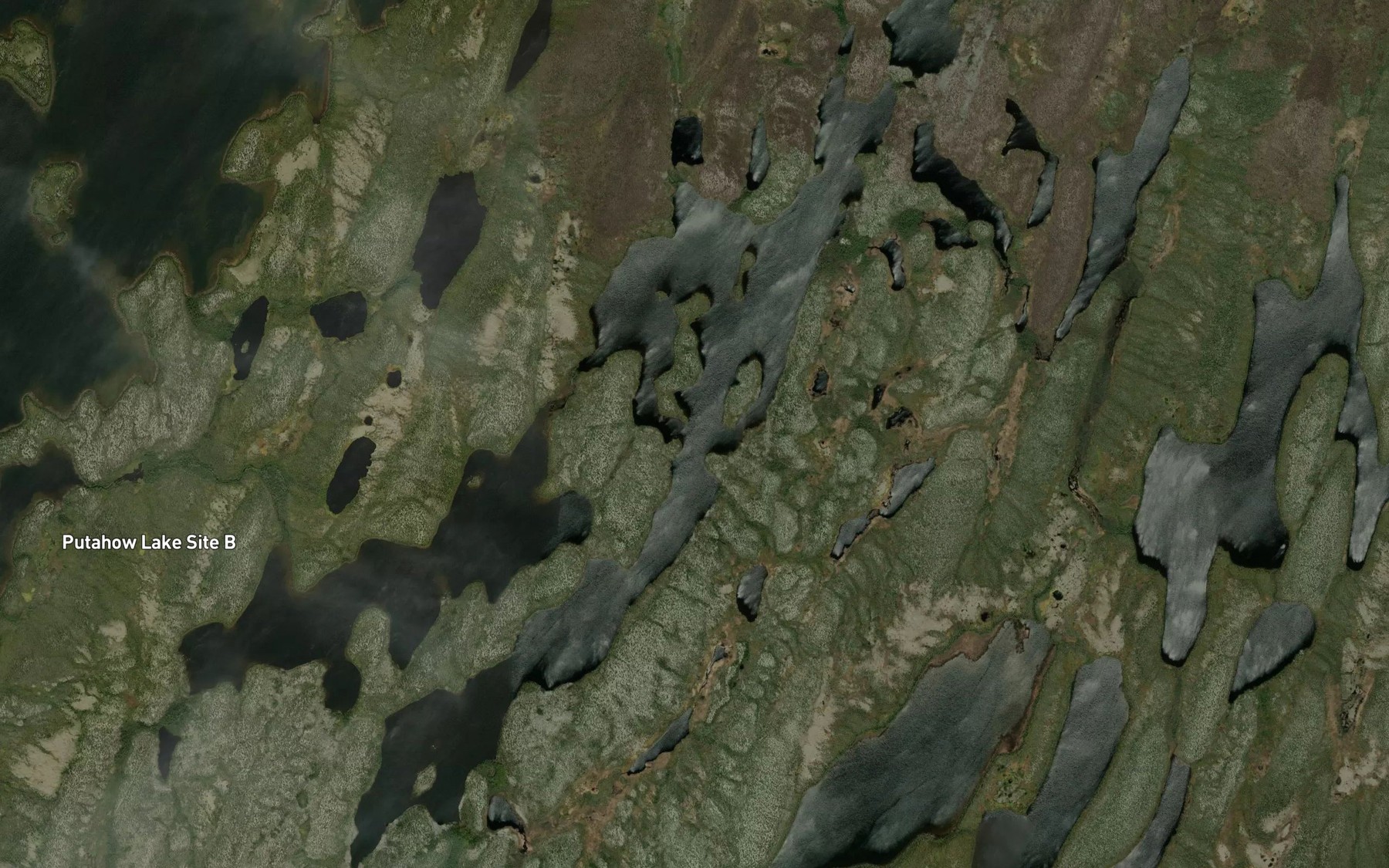 Satellite map of the Widlake Lake