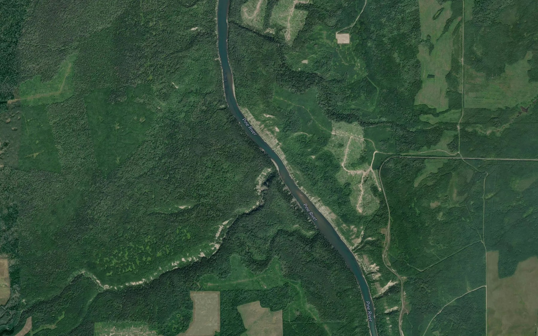 Satellite map of the Wallace Creek