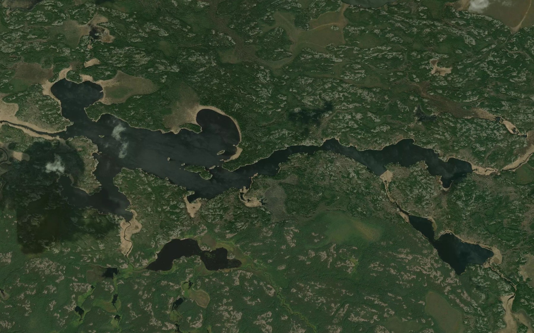 Satellite map of the Head Leaf Lake
