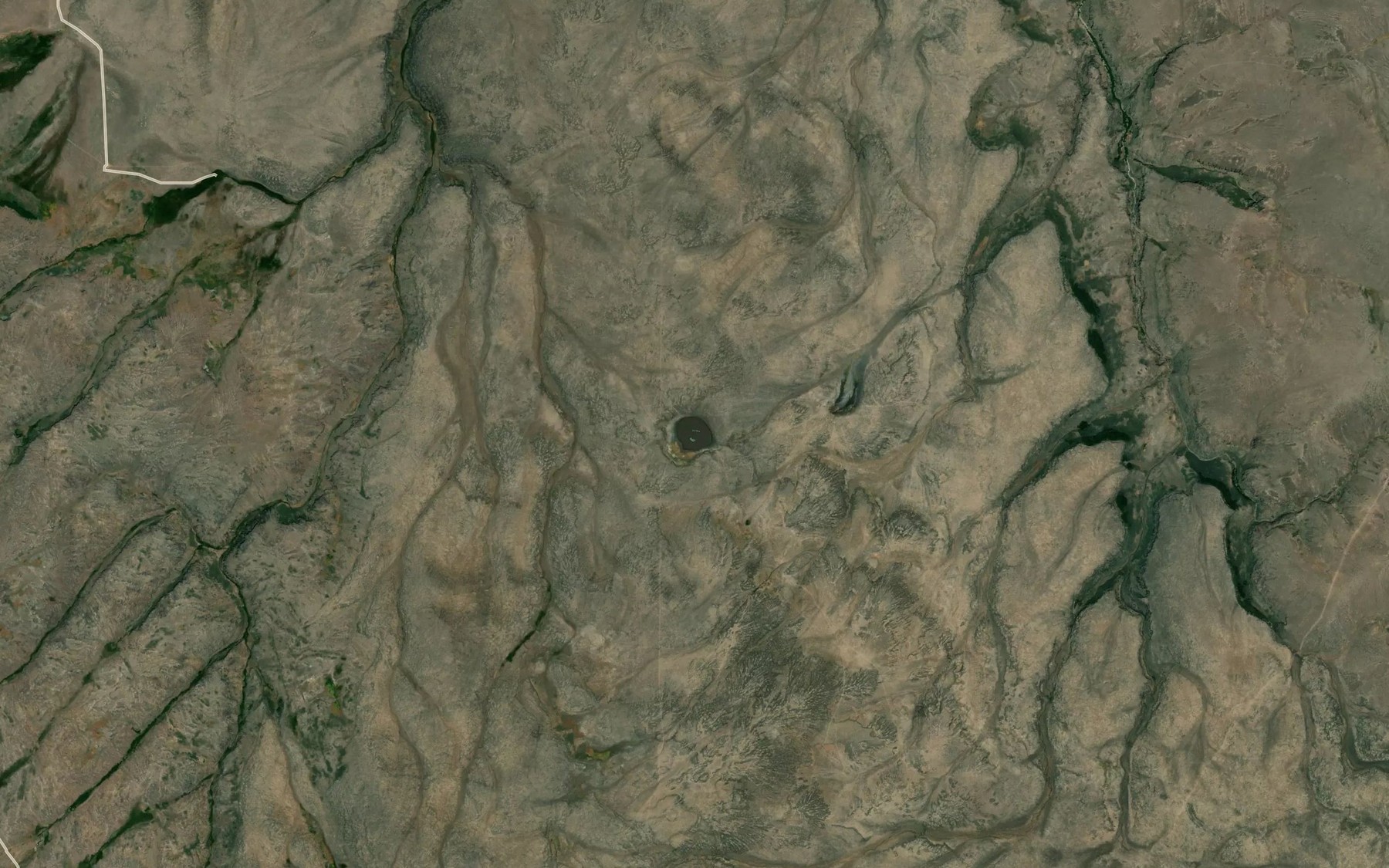Satellite map of the Trail Creek Reservoir