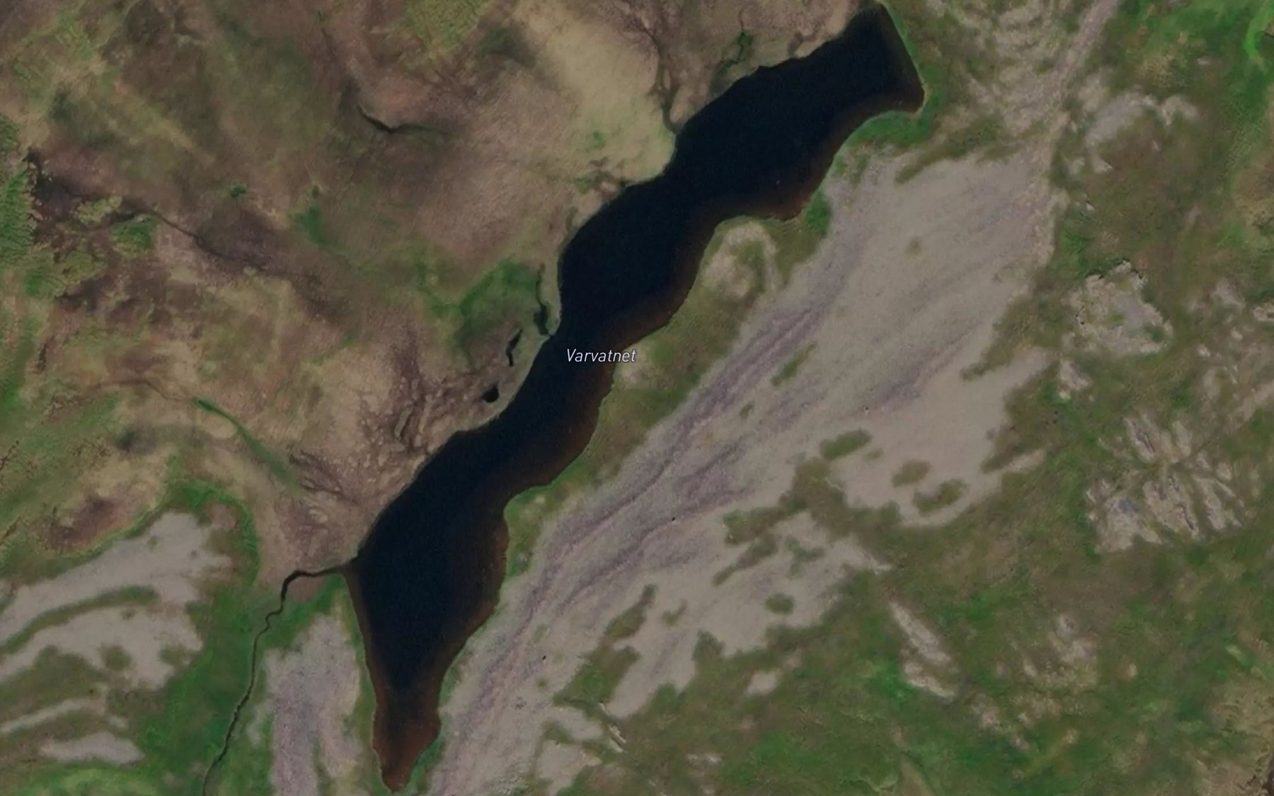 Satellite map of the Varvatnet