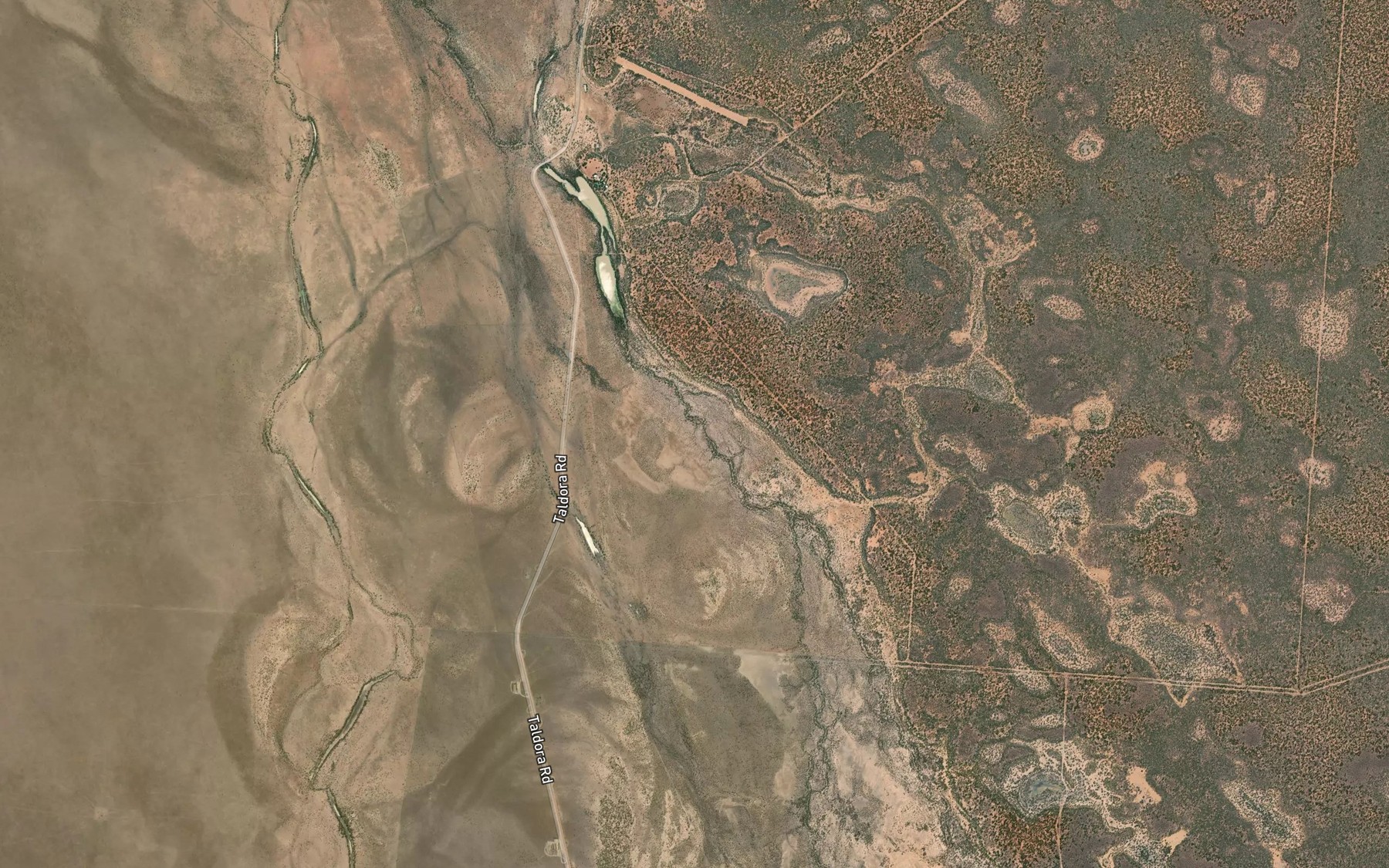 Satellite map of the Gidya Creek