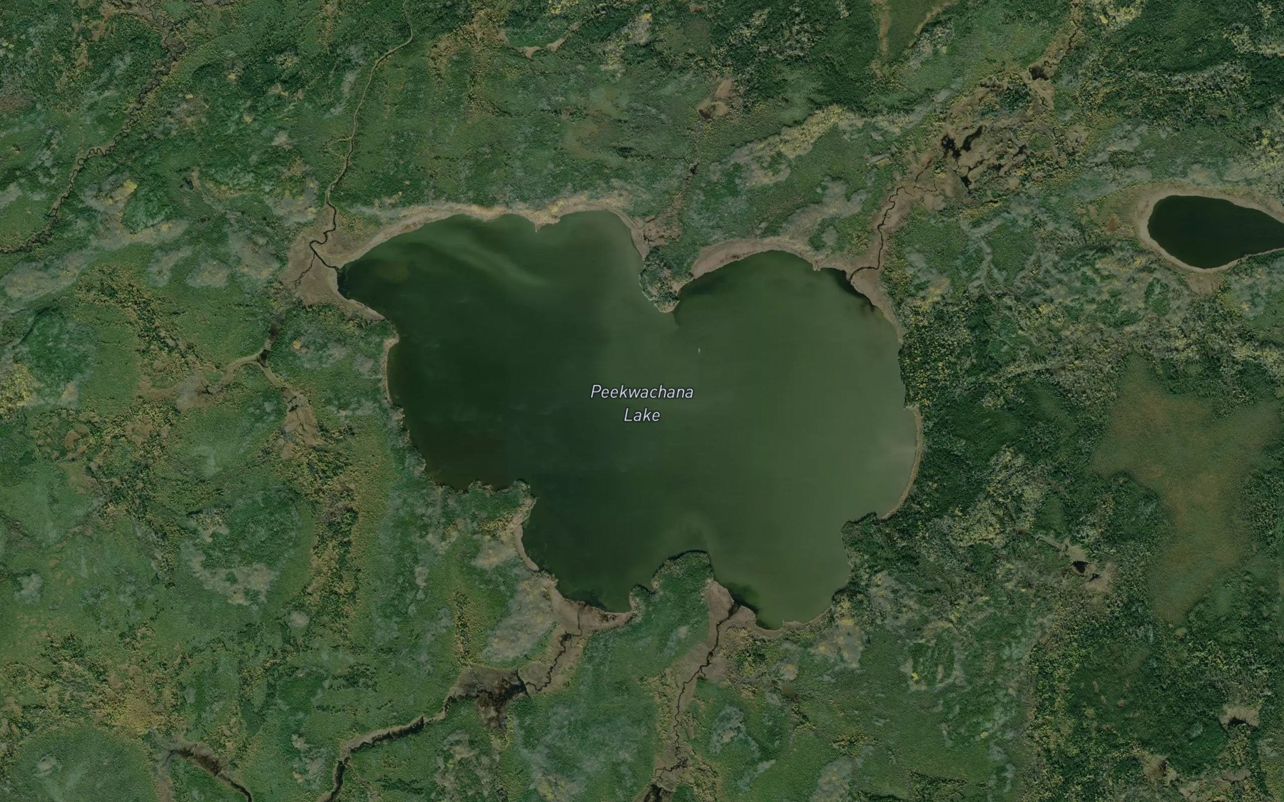 Satellite map of the Peekwachana Lake