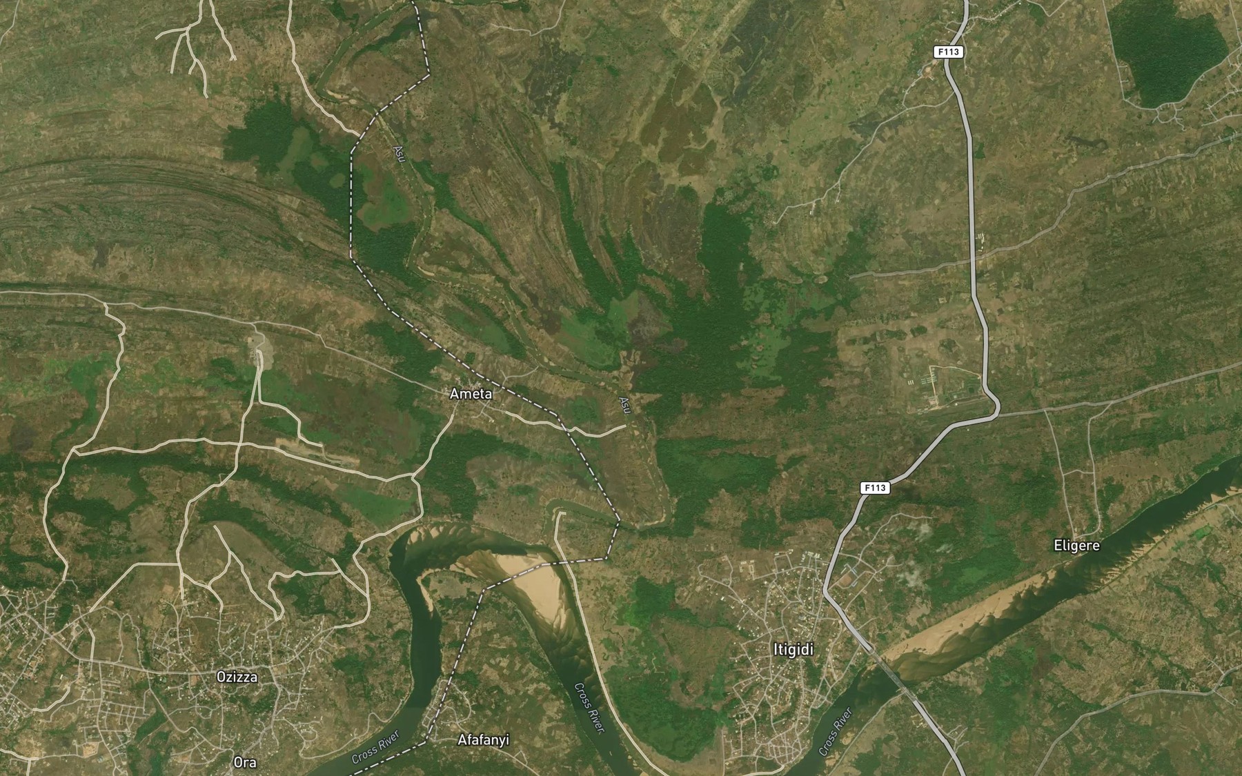 Satellite map of the Ntor