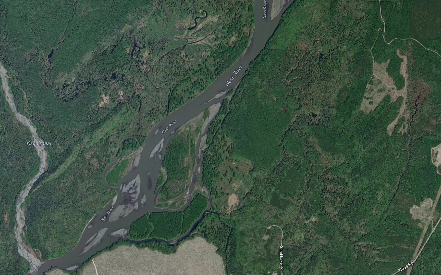 Satellite map of the Ksi Sii Aks