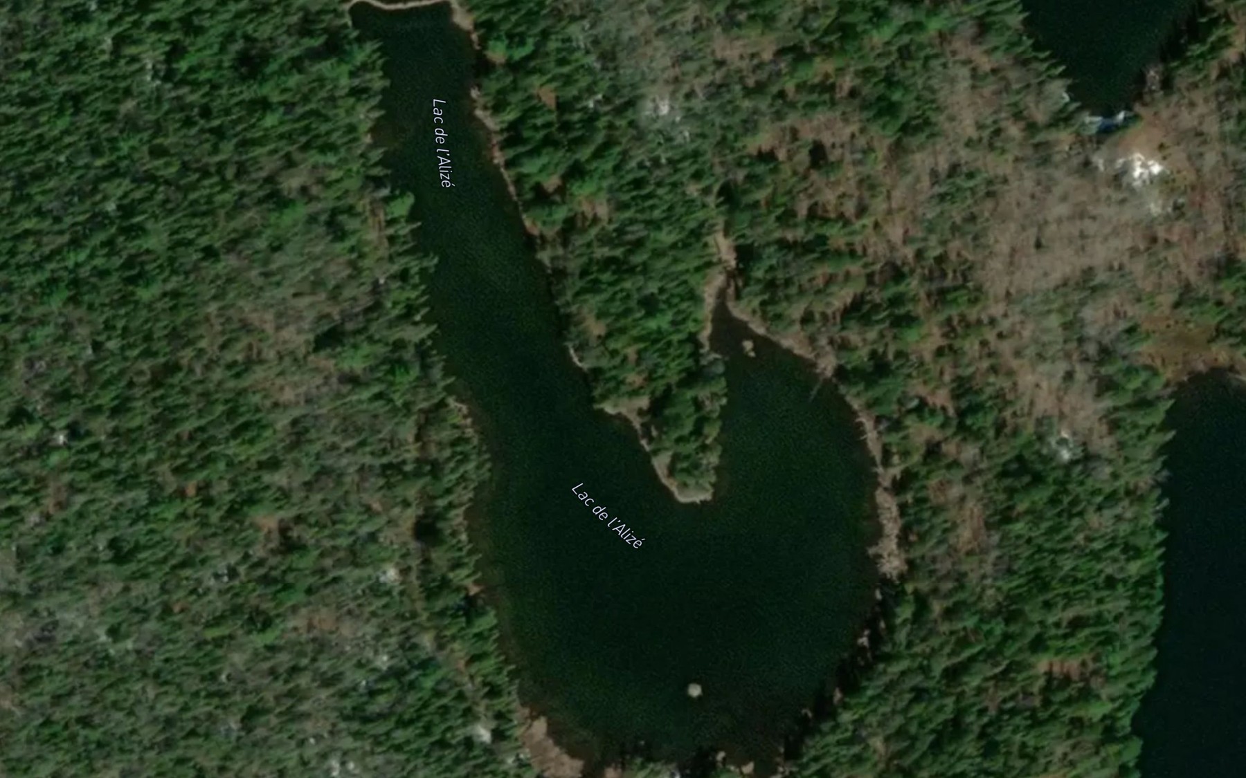 Satellite map of the Lac de l'Alize