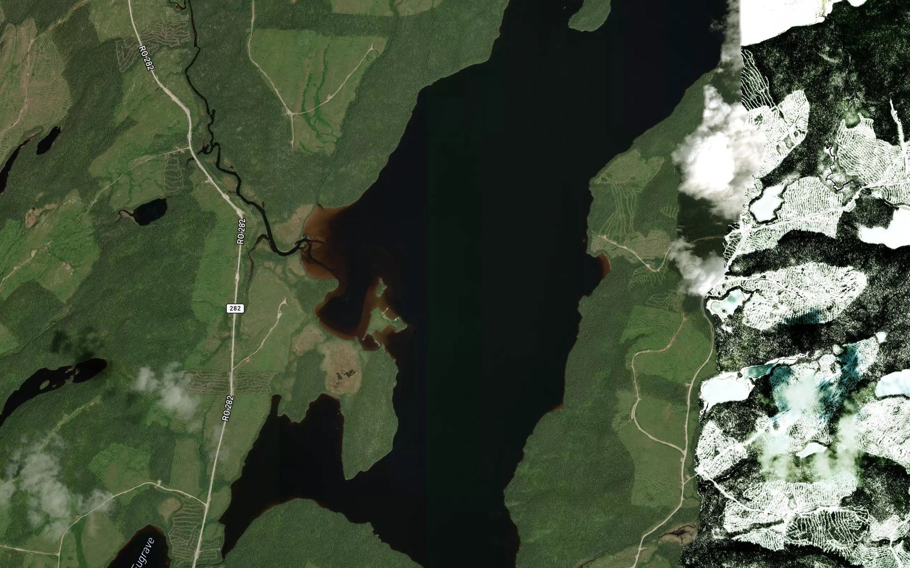 Satellite map of the Lac Maupertuis
