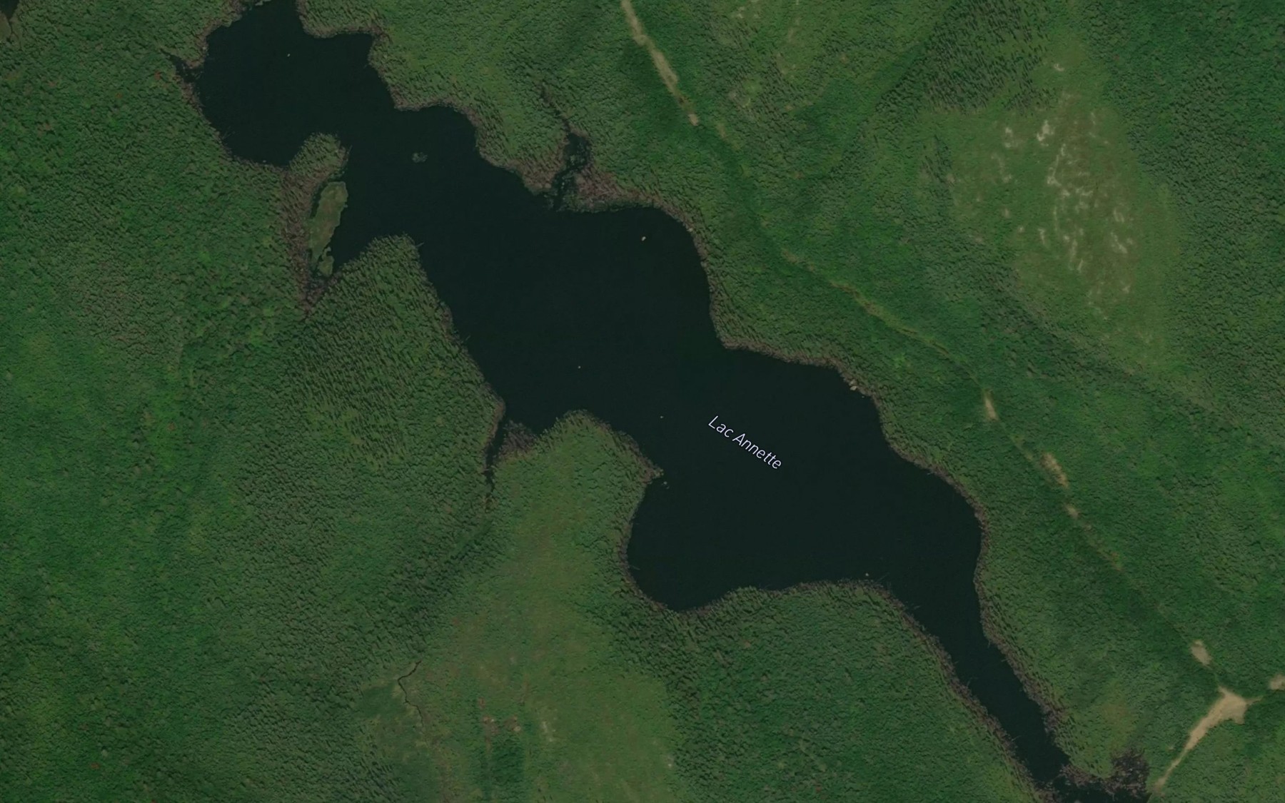 Satellite map of the Lac Annette