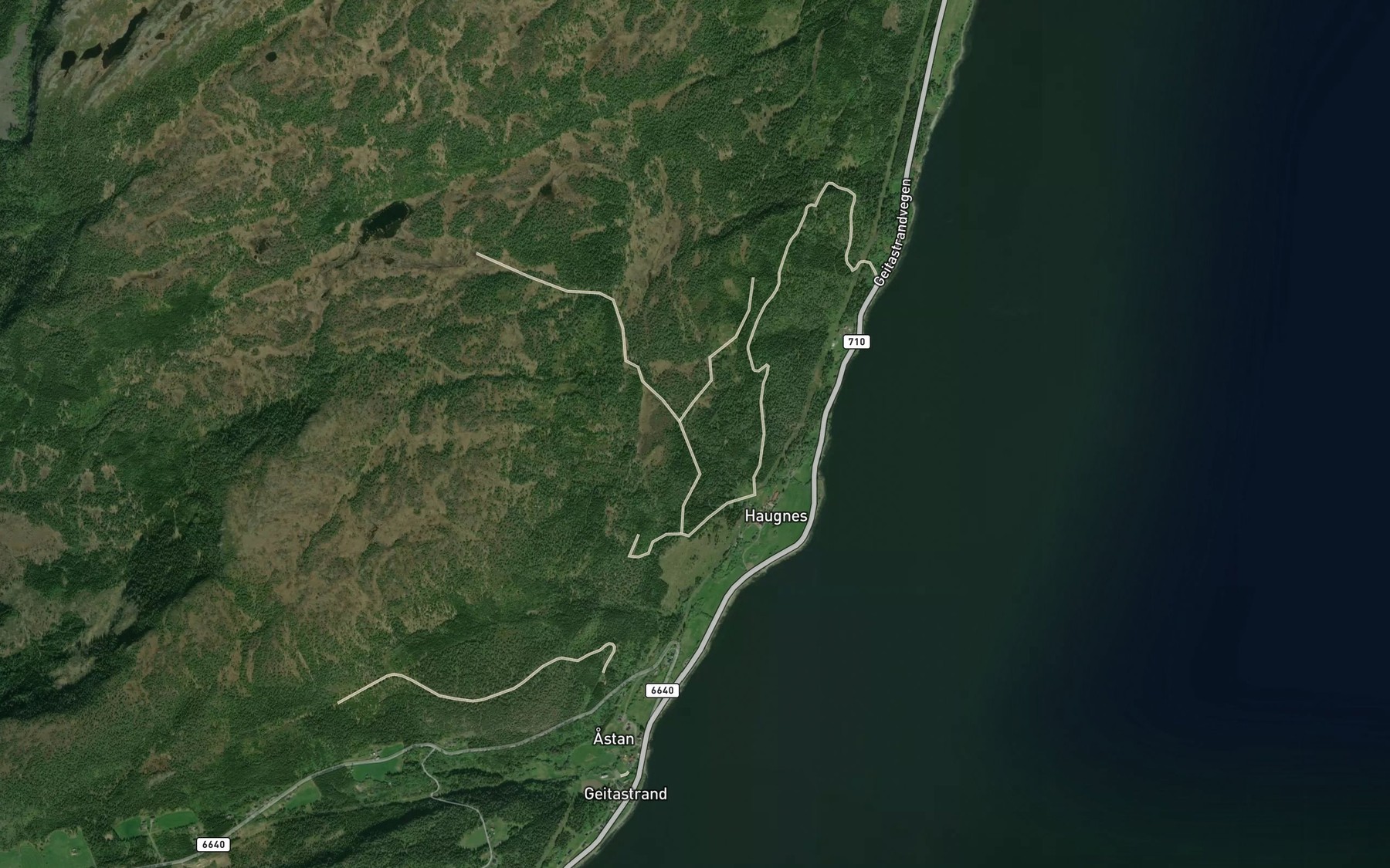 Satellite map of the Haugnesbekken