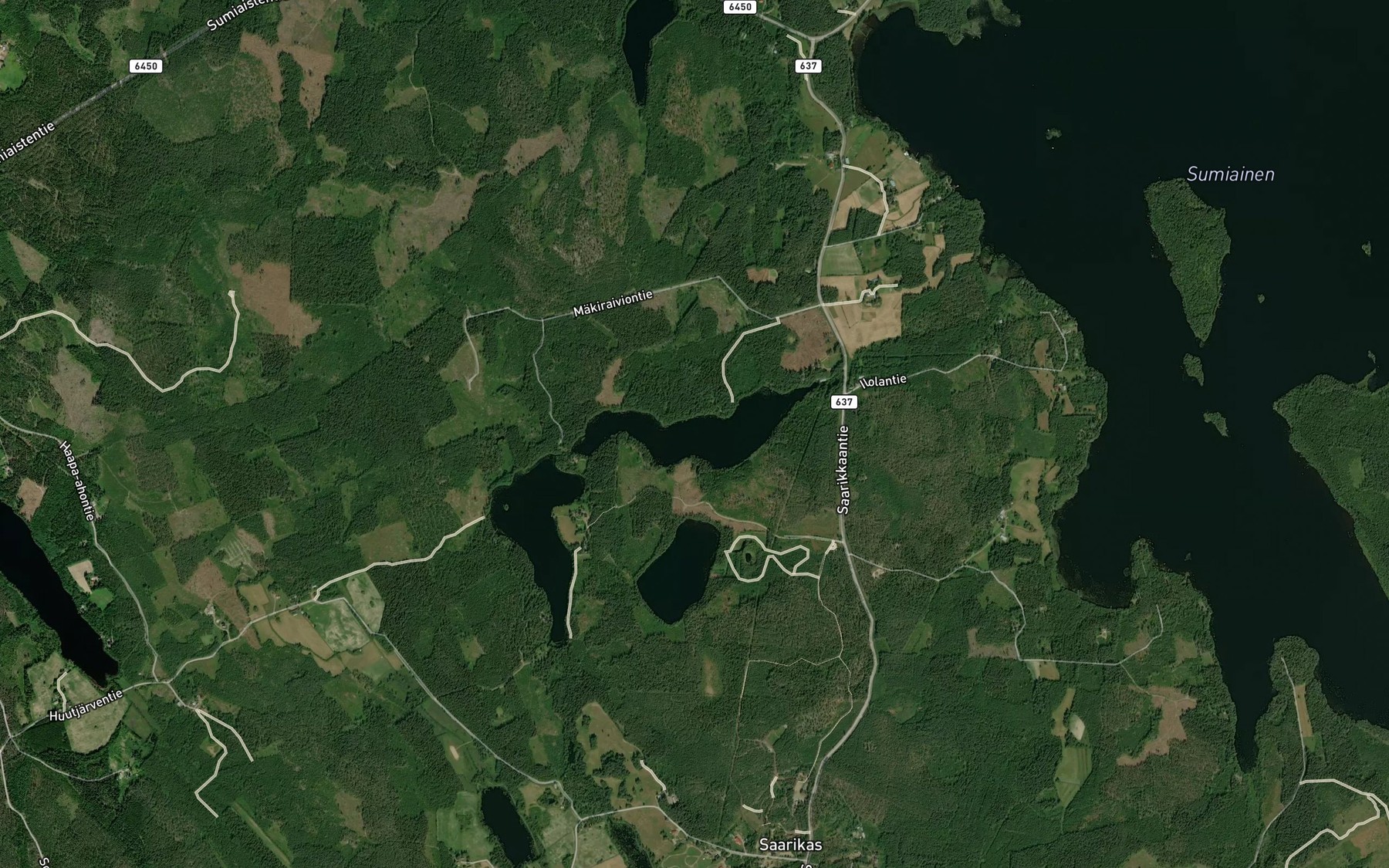 Satellite map of the Ilojarvi
