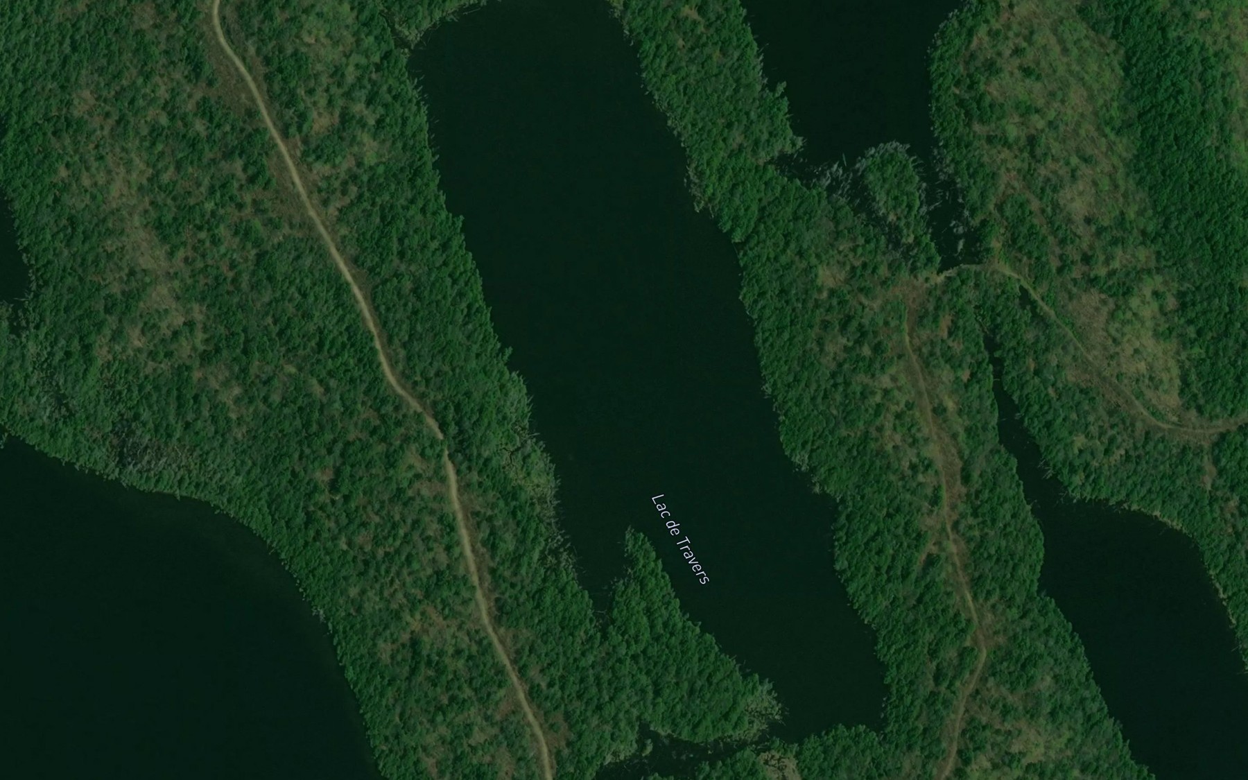 Satellite map of the Lac de Travers