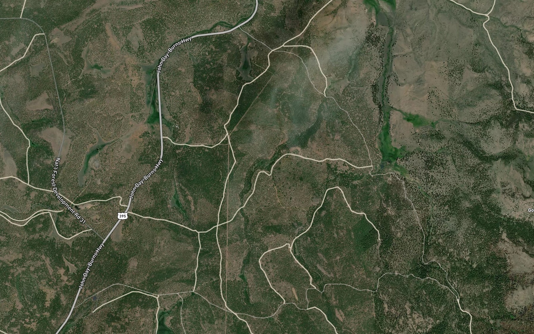 Satellite map of the Strawberry Spring