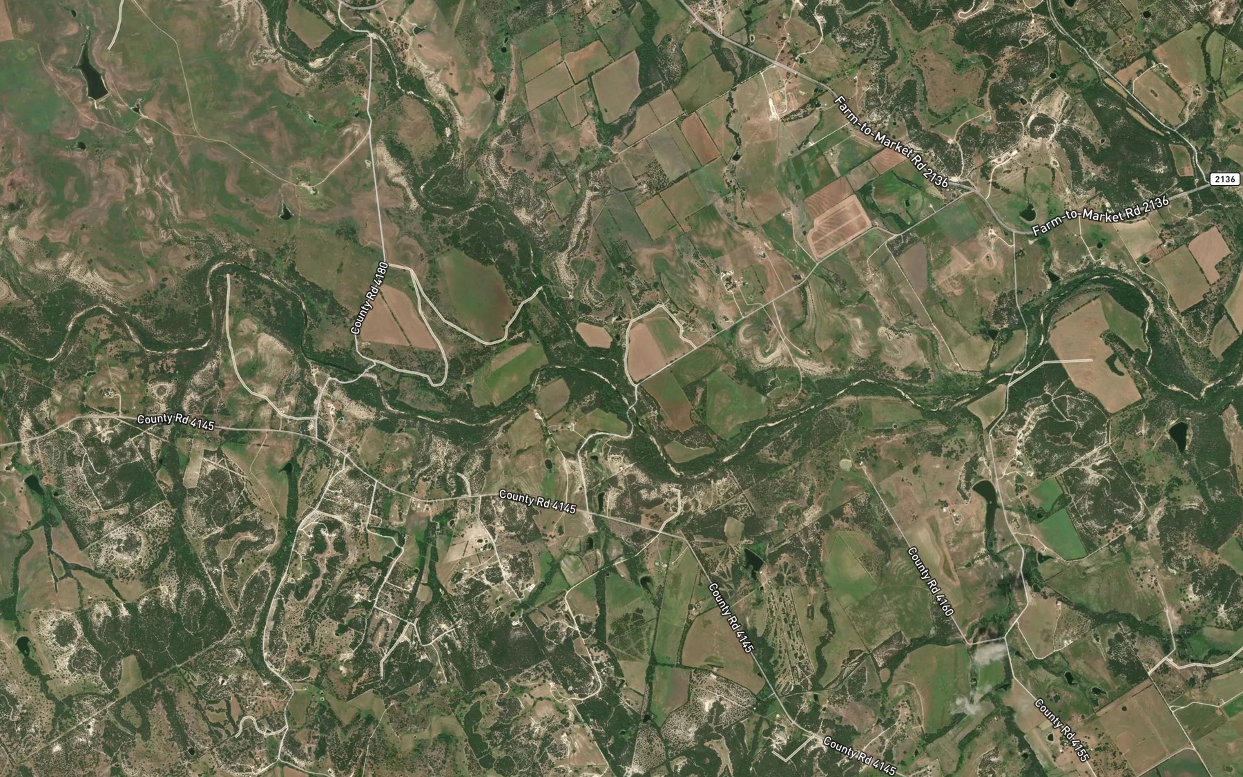 Satellite map of the Spring Creek
