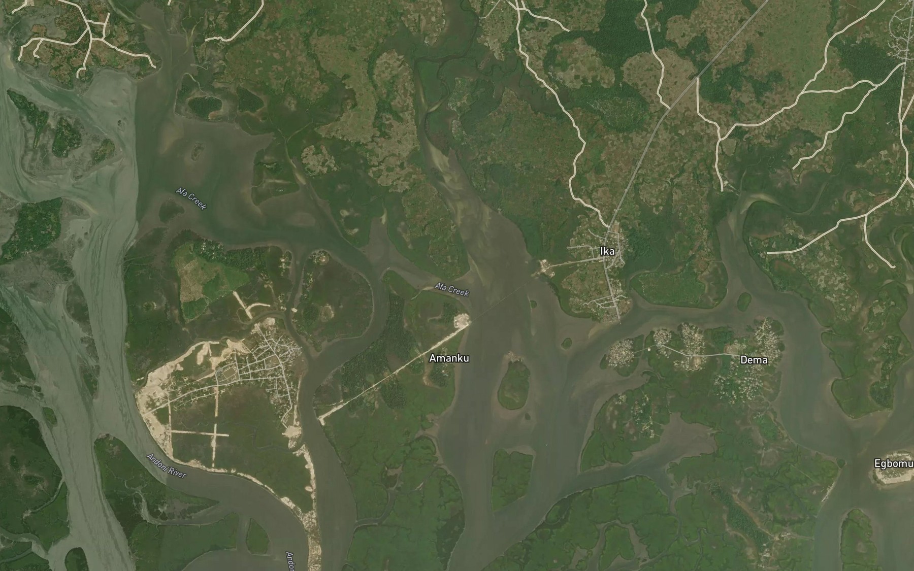 Satellite map of the Afa Creek