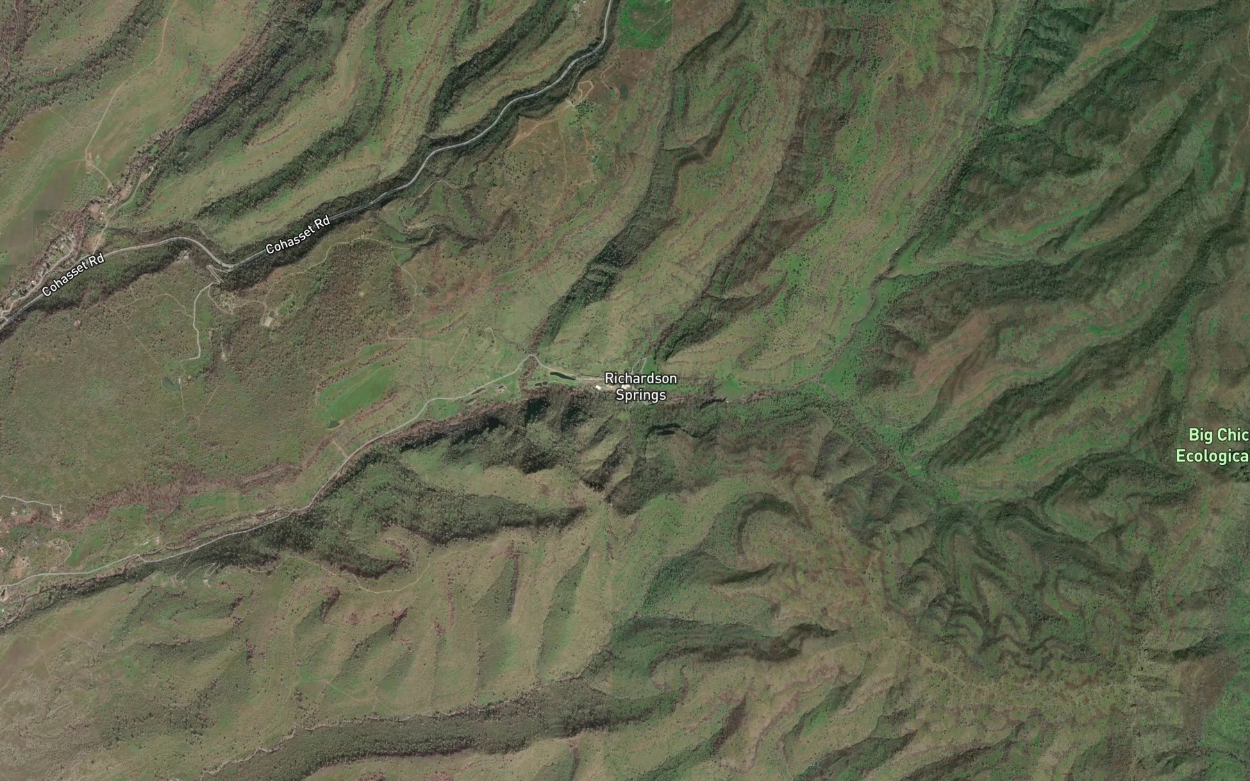 Satellite map of the Cave Creek