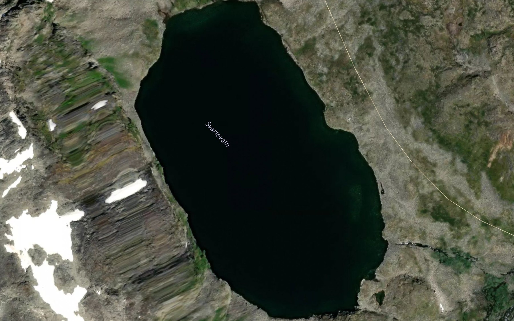 Satellite map of the Svartevatn