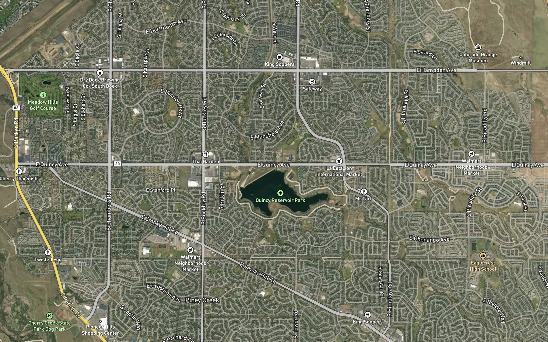 Satellite map of the Spot 1