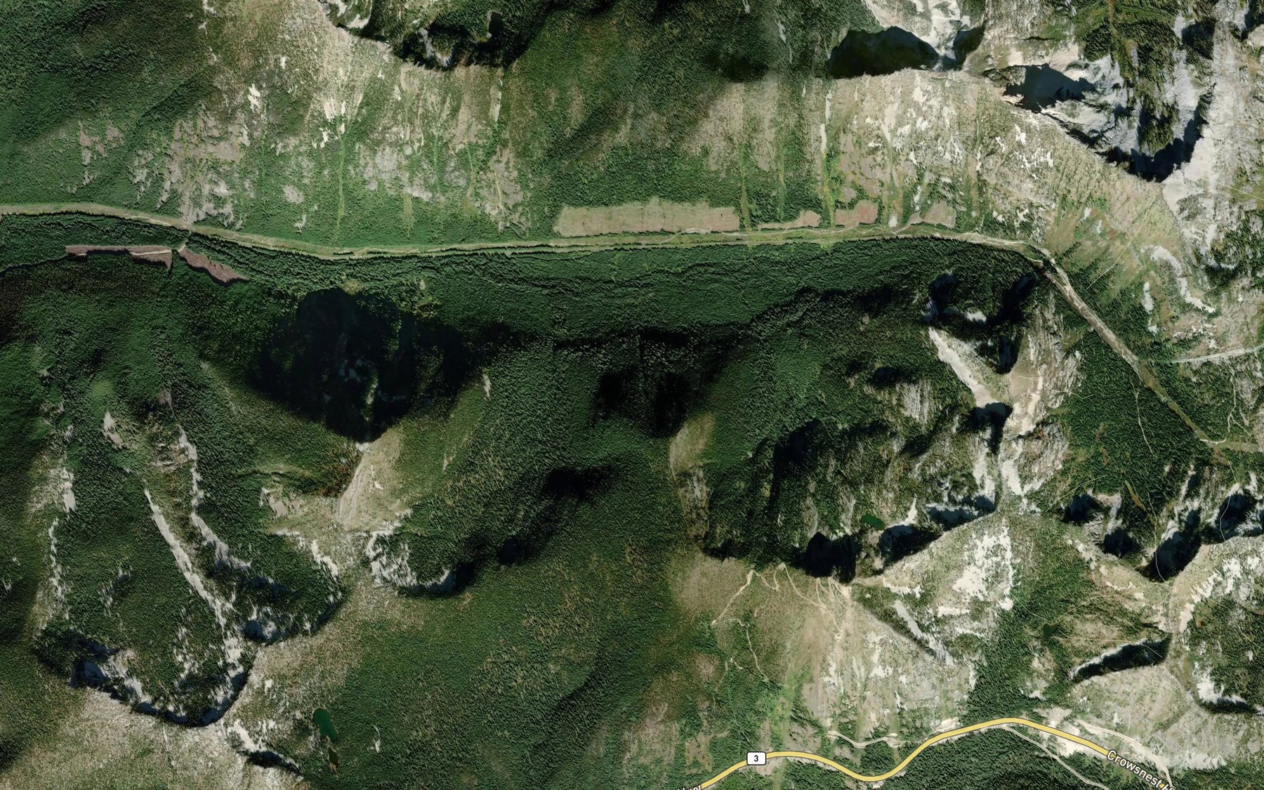 Satellite map of the Power Creek