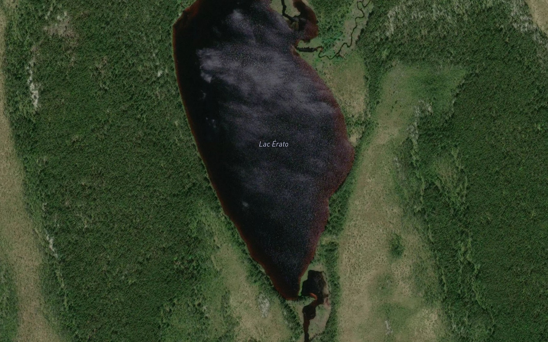 Satellite map of the Lac Erato