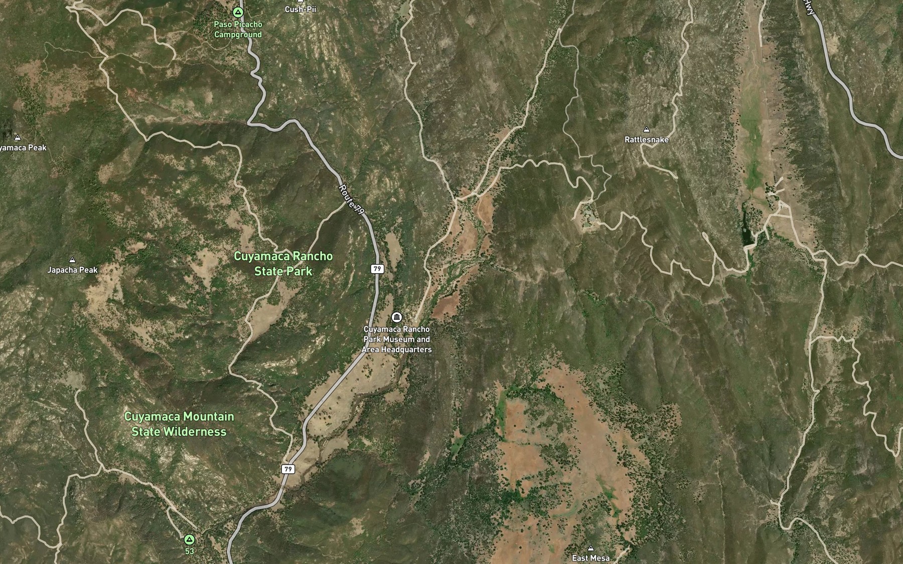 Satellite map of the Harper Creek